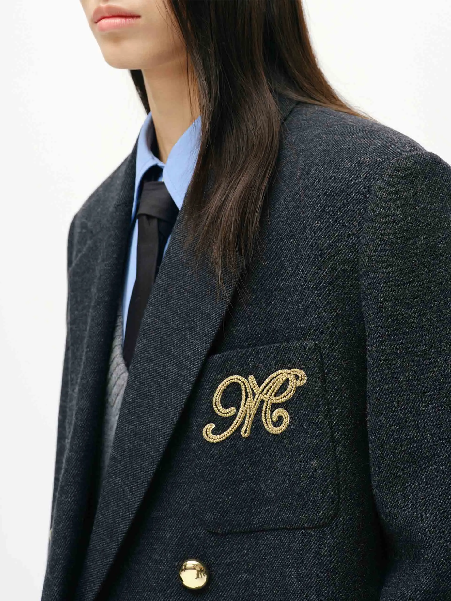 Front Logo Tailored Blazer
