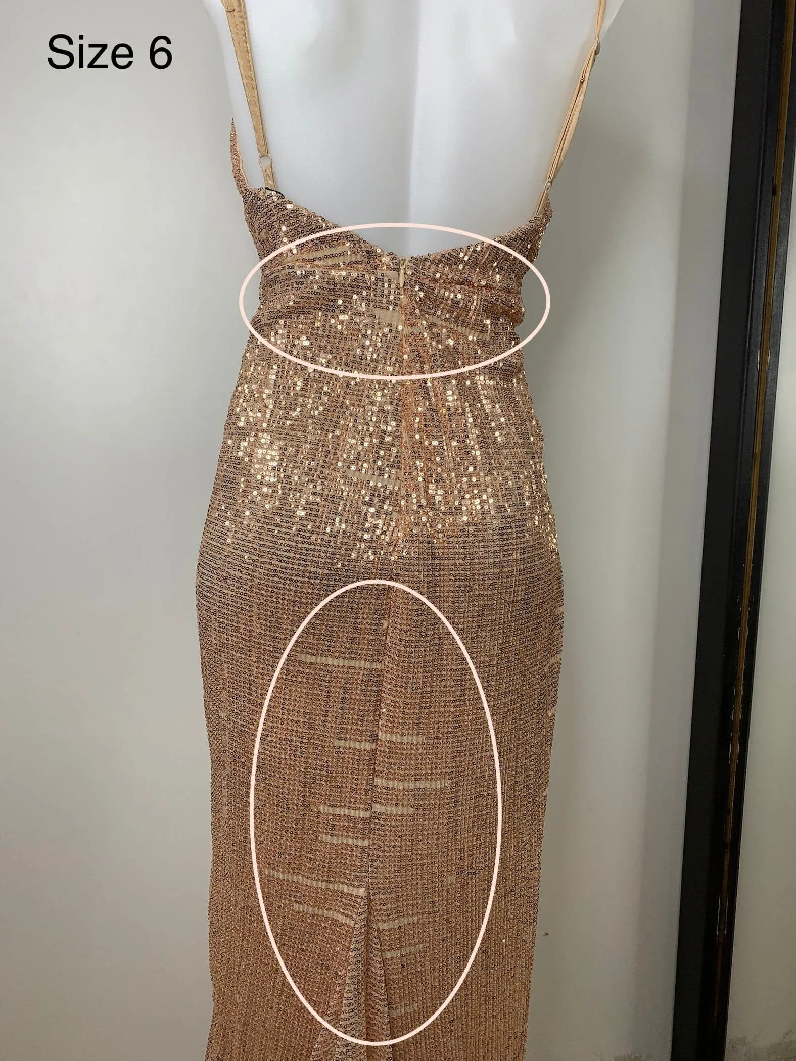 Gigi Sequin Gown - Rose Gold [SAMPLE]