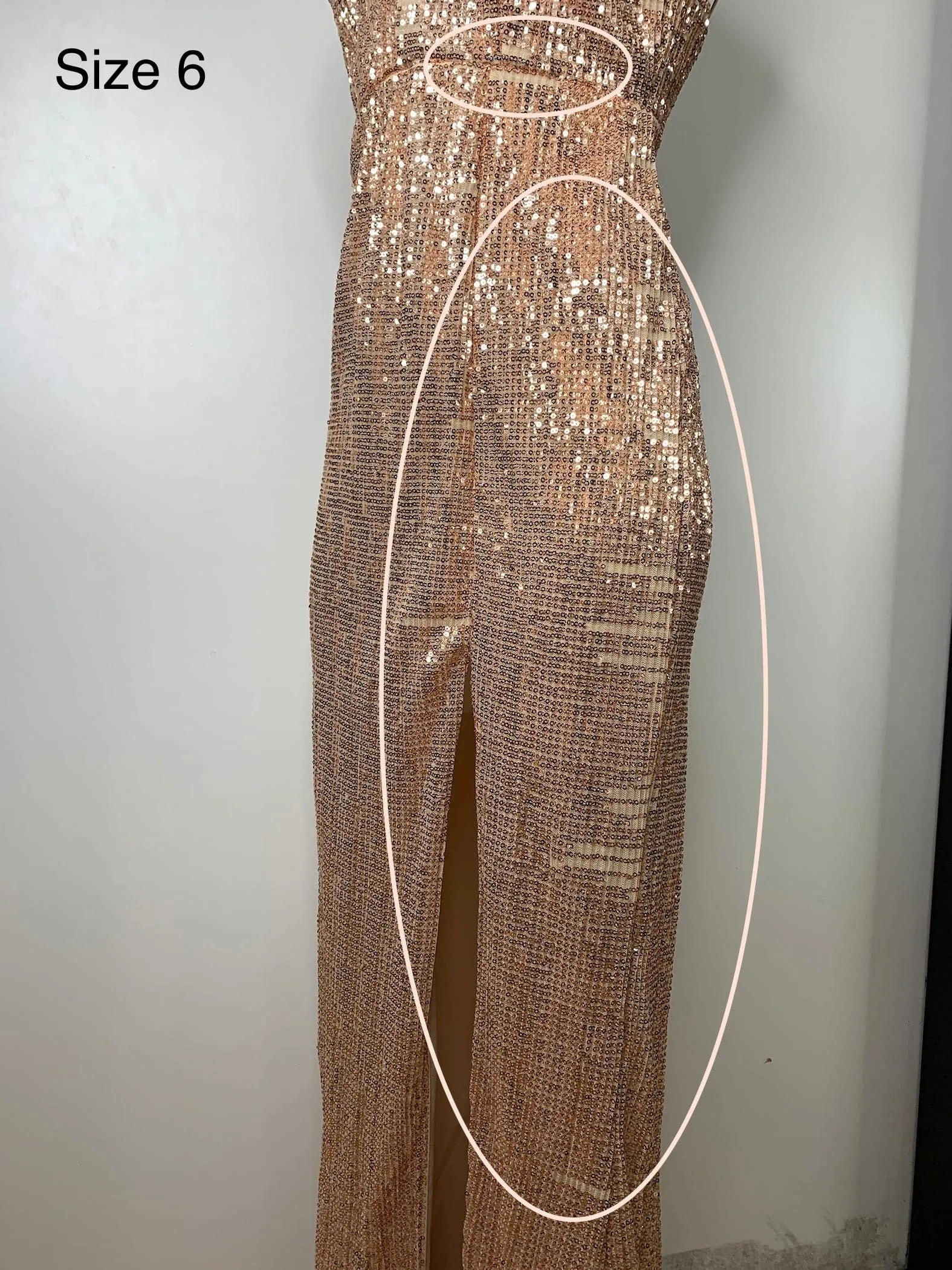 Gigi Sequin Gown - Rose Gold [SAMPLE]