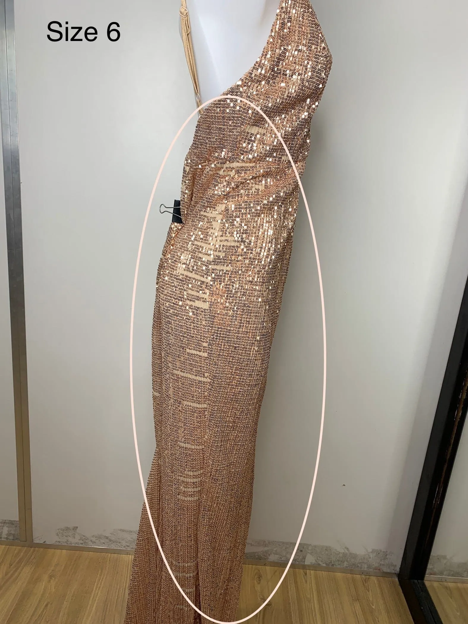 Gigi Sequin Gown - Rose Gold [SAMPLE]