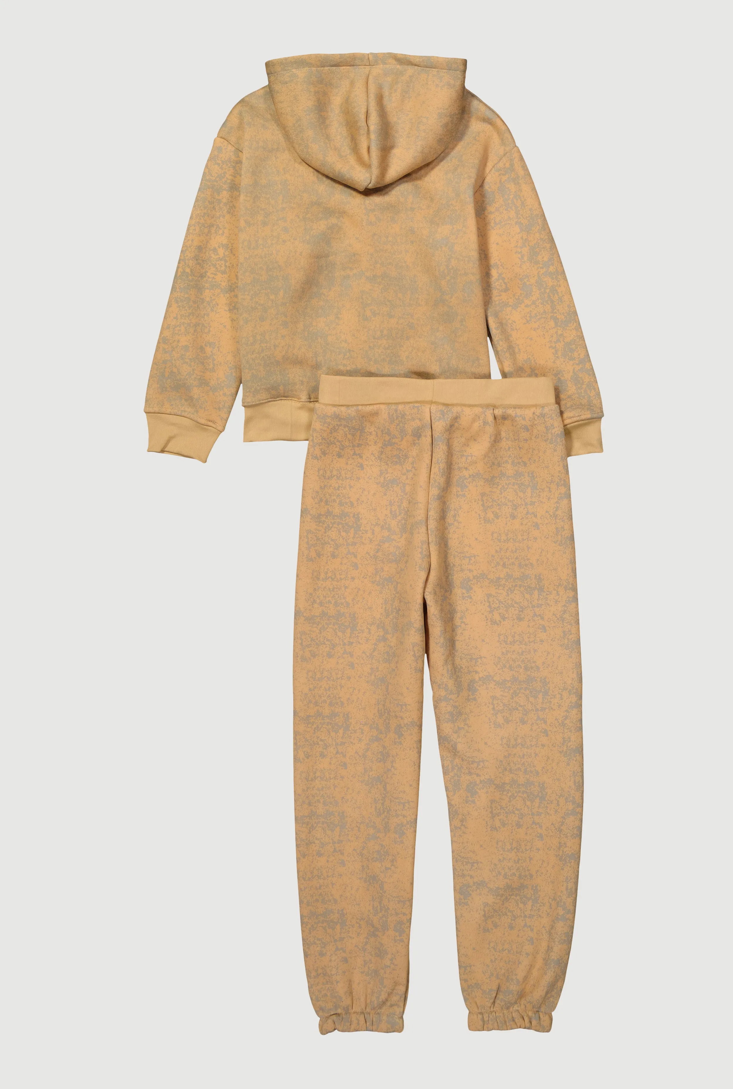 Girls Acid Wash Limited Edition Foil Screen Sweatshirt and Sweatpants