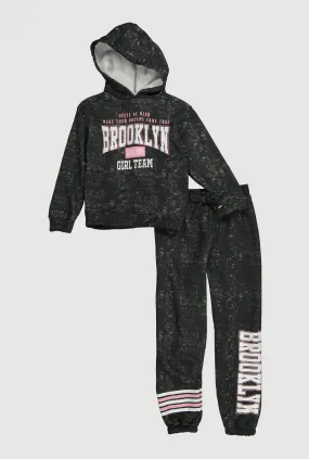 Girls Brooklyn Graphic Hoodie and Sweatpants