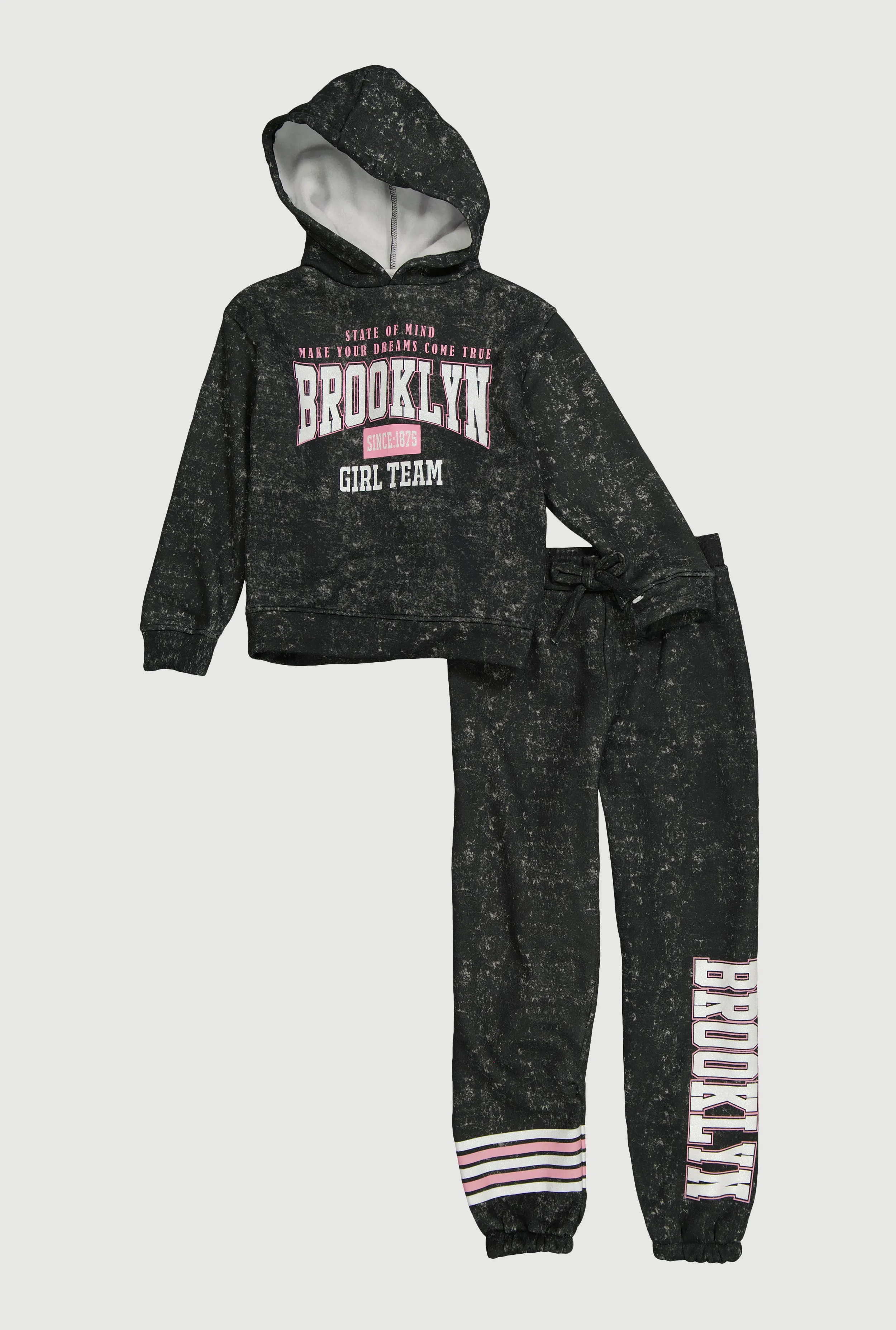 Girls Brooklyn Graphic Hoodie and Sweatpants