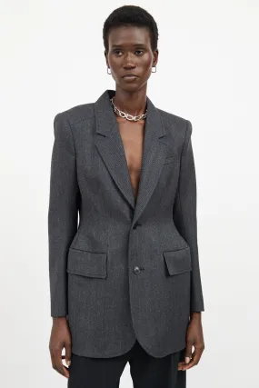 Grey Structured Blazer