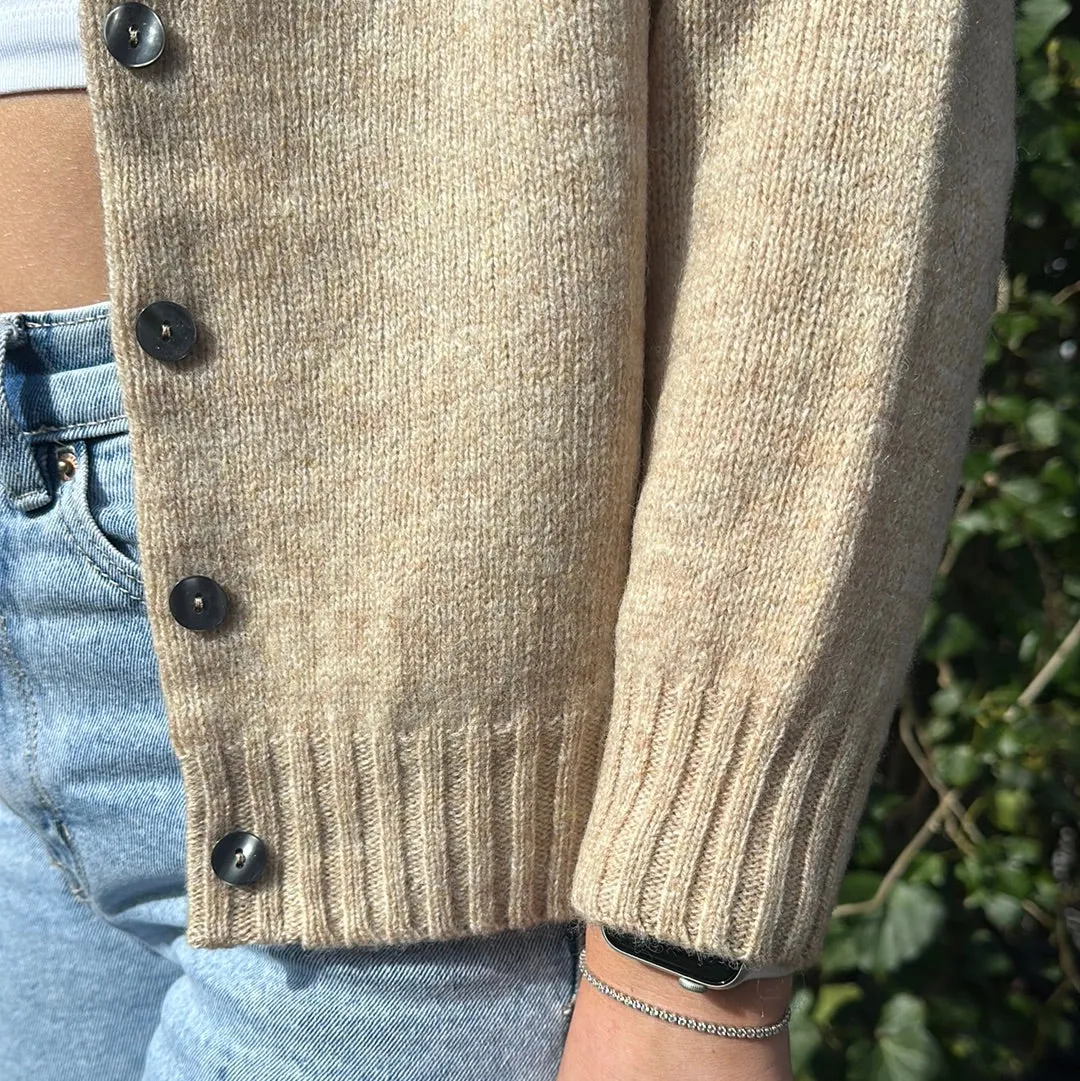 Harley Of Scotland Fairisle Cardigan In Tusk
