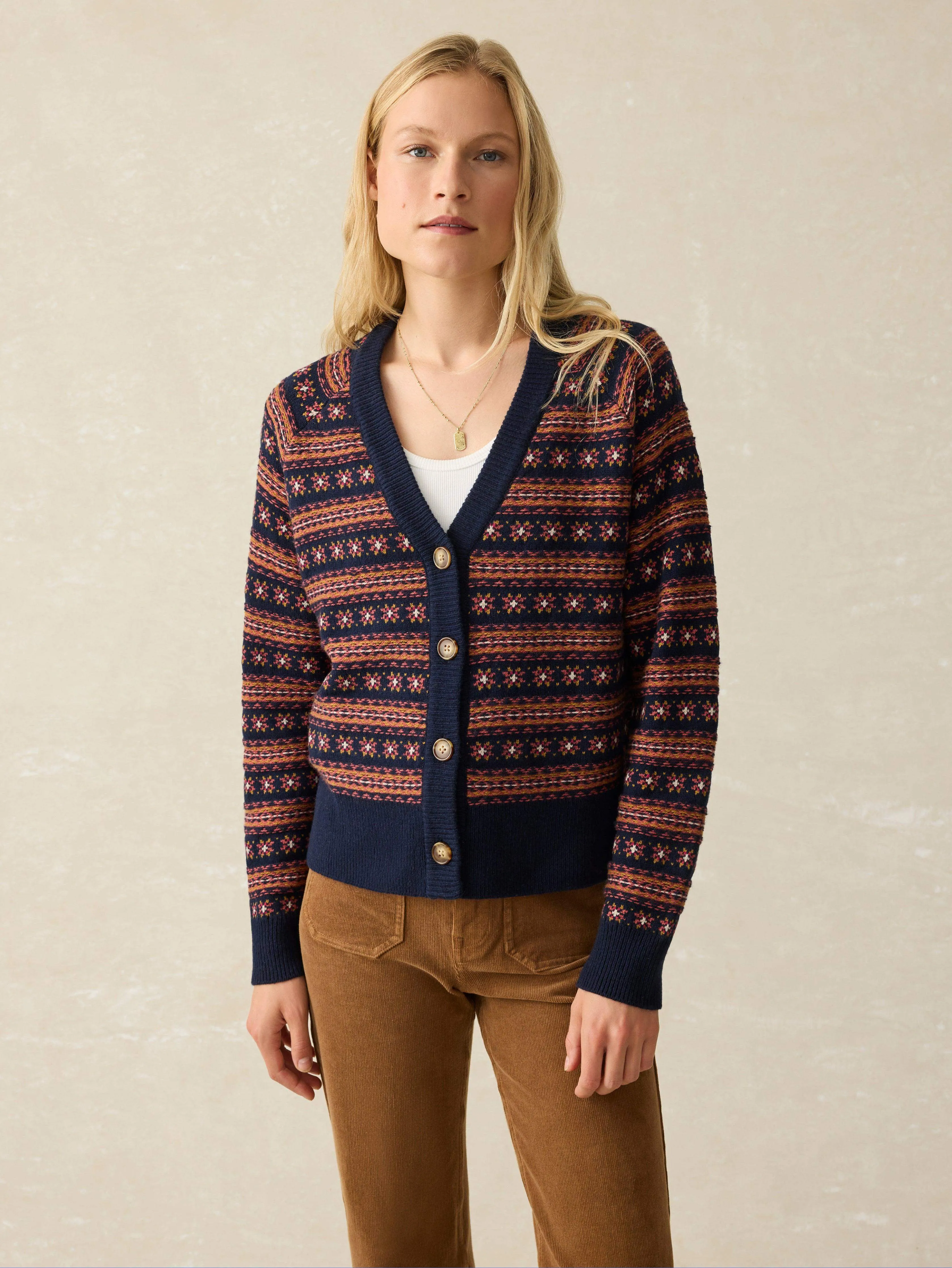 Highland Fairisle Cardigan - Twilight Fairisle