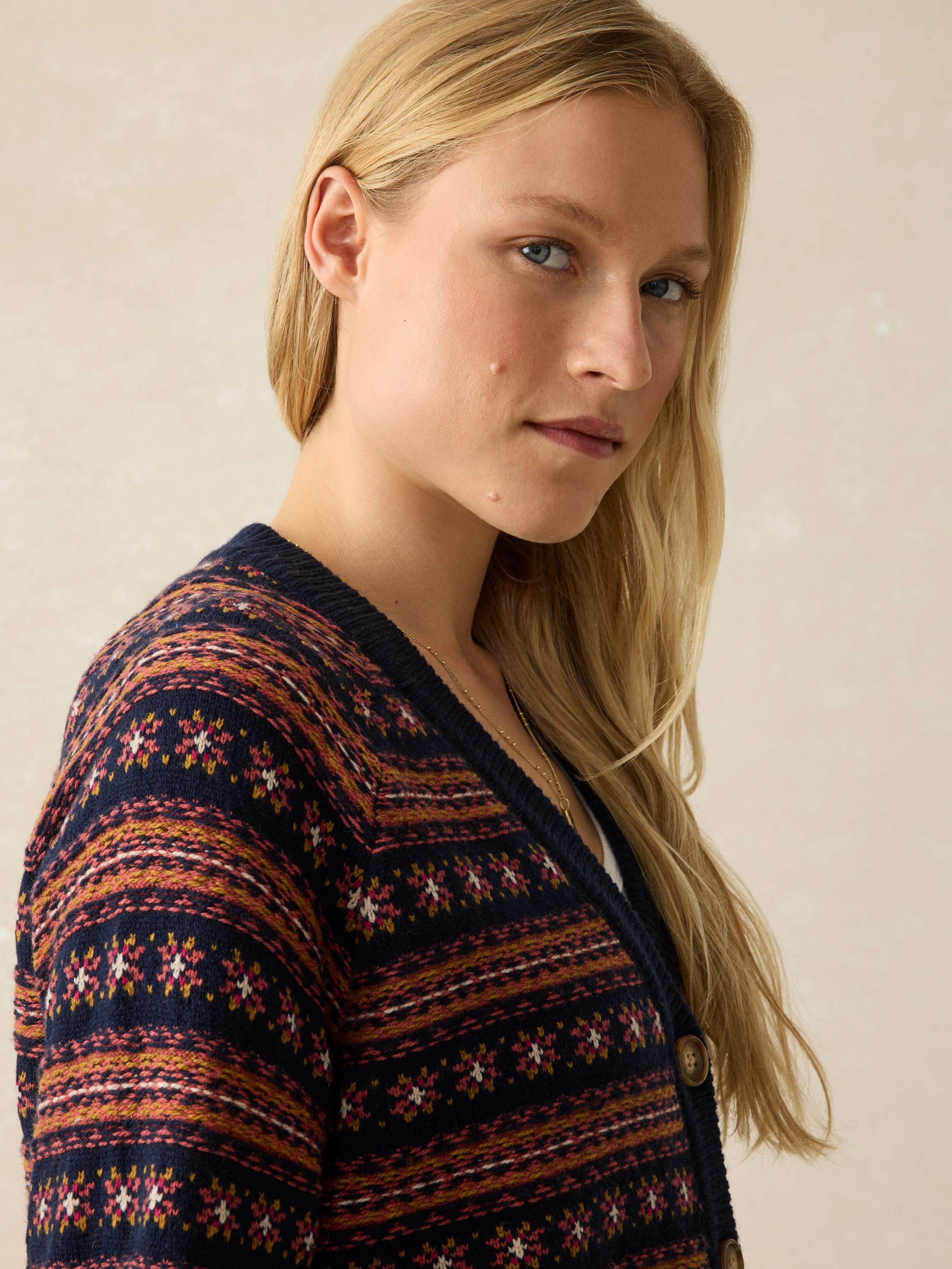 Highland Fairisle Cardigan - Twilight Fairisle