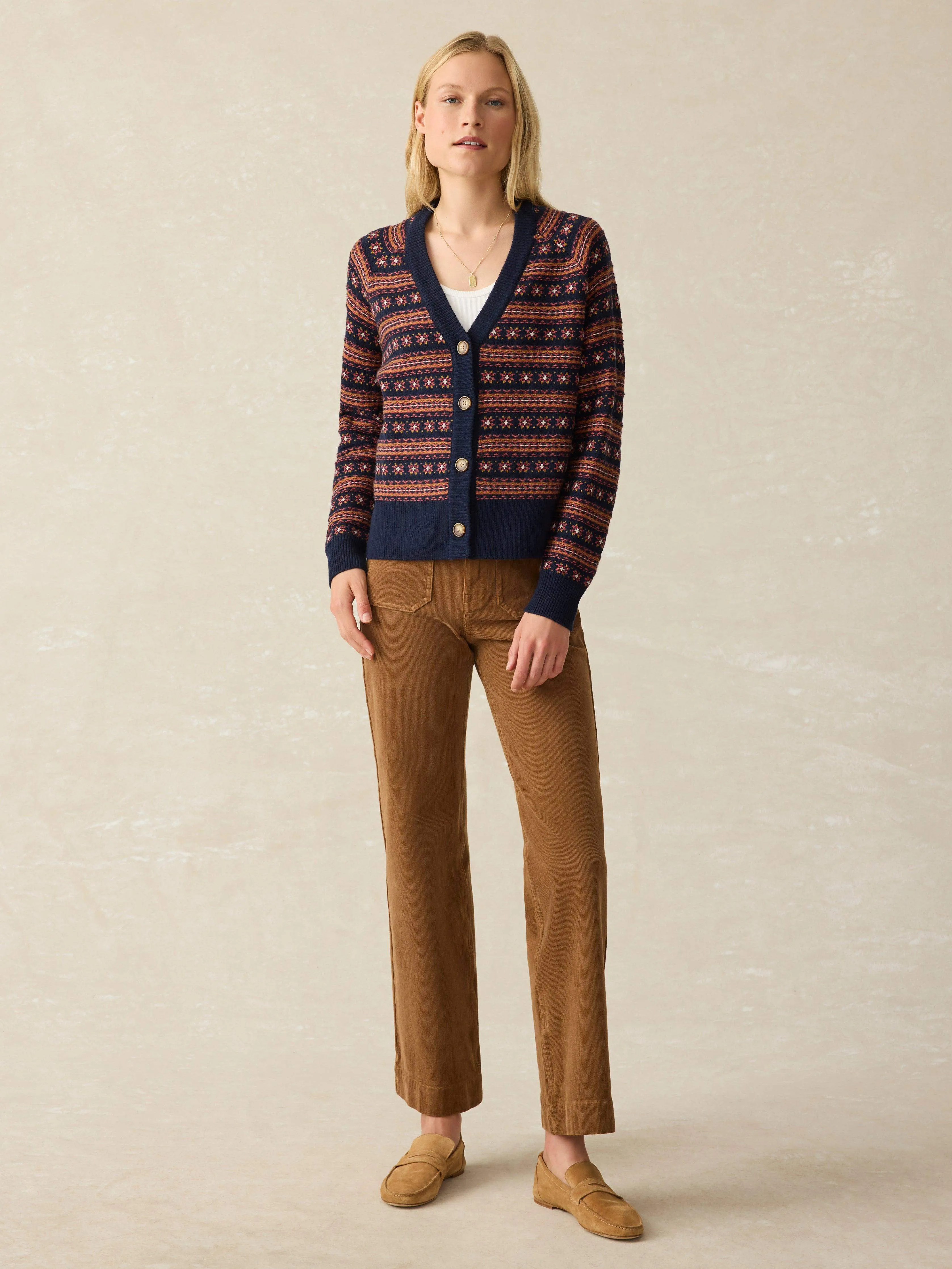 Highland Fairisle Cardigan - Twilight Fairisle