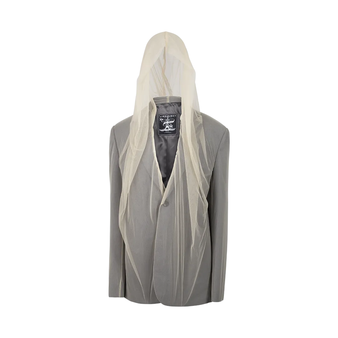 Hooded Draped Blazer