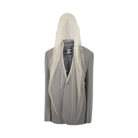 Hooded Draped Blazer