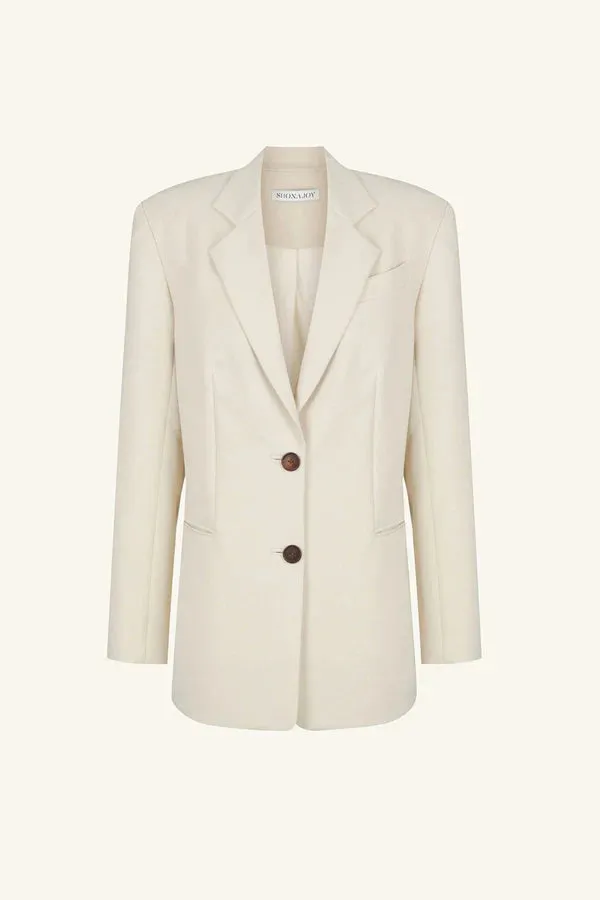 Irena Double Pocket Blazer - Bone