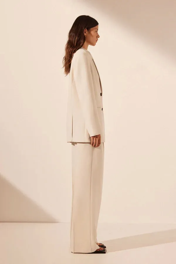 Irena Double Pocket Blazer - Bone