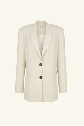 Irena Double Pocket Blazer - Bone