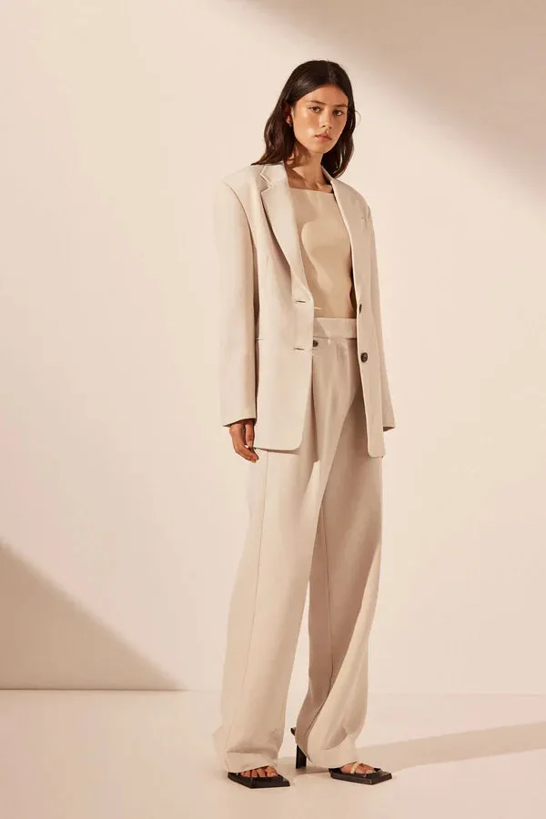 Irena Double Pocket Blazer - Bone