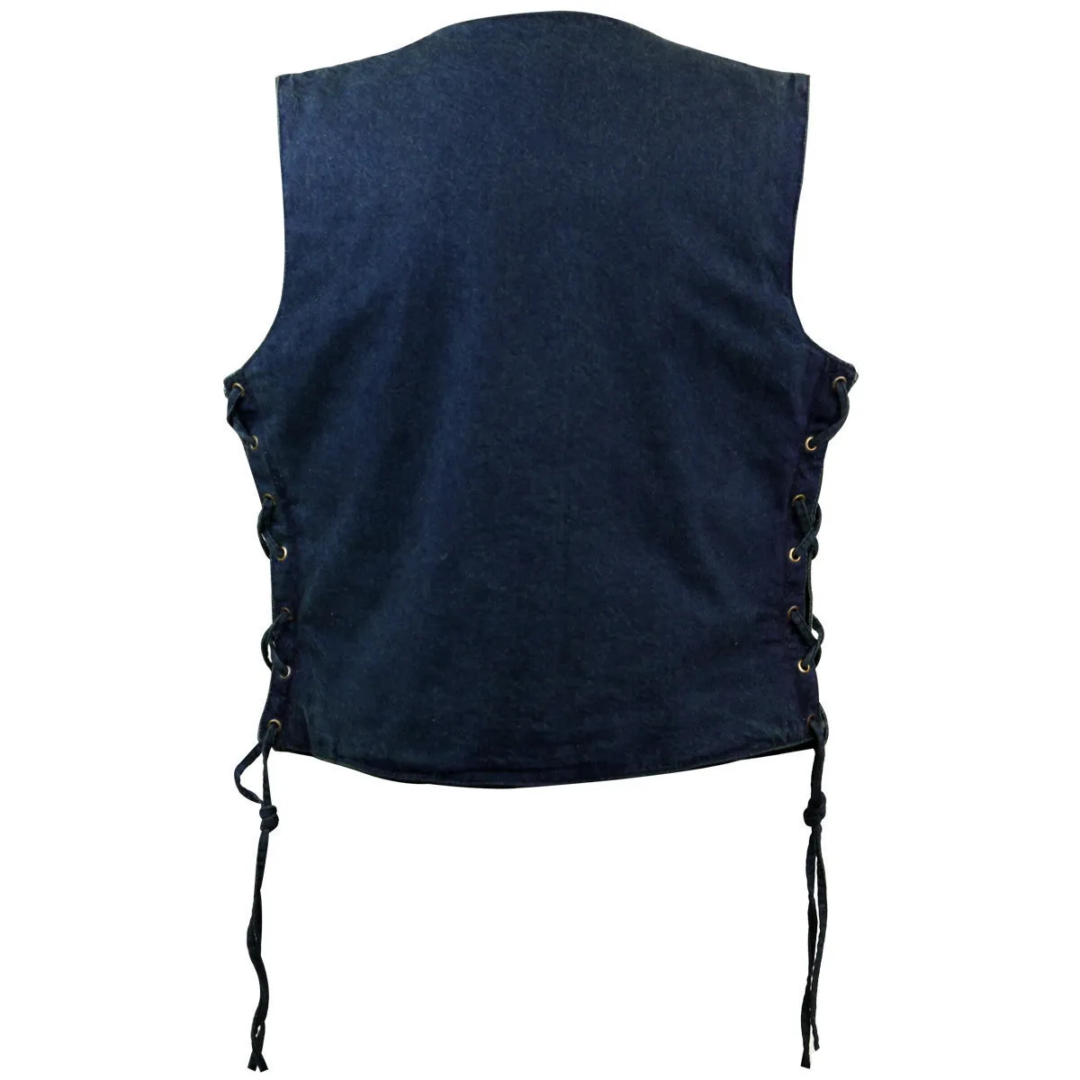 Jafrum Women's Black  Six Pocket Concealed Carry Denim Vest