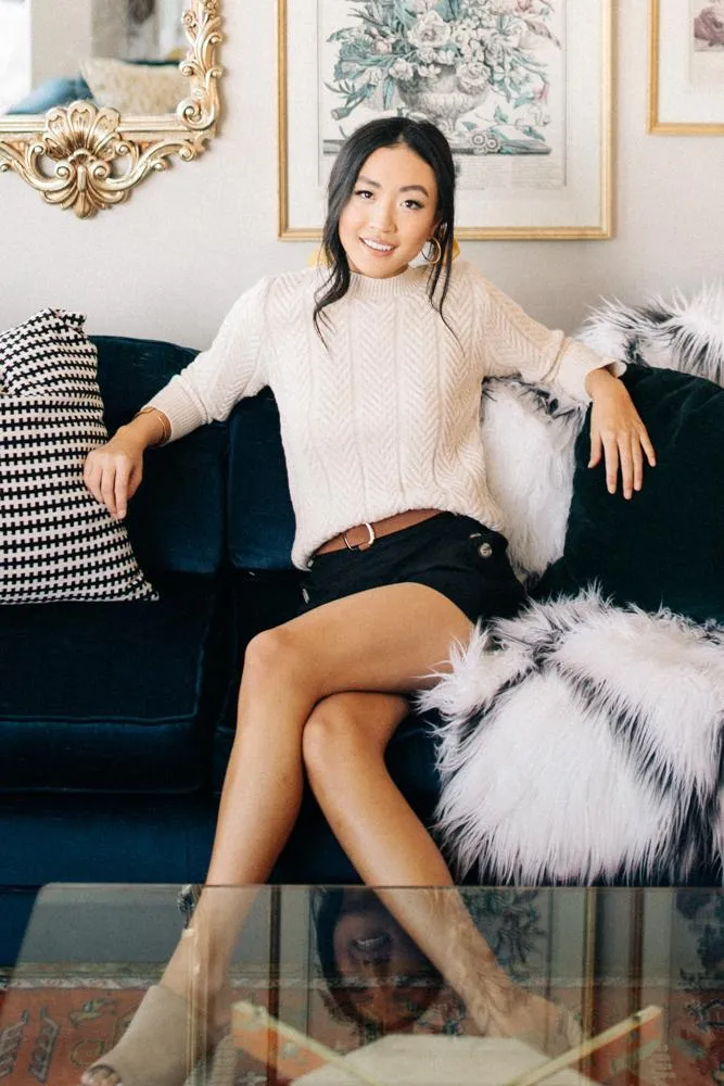 Jannie Ribbed Sweater in Oatmeal