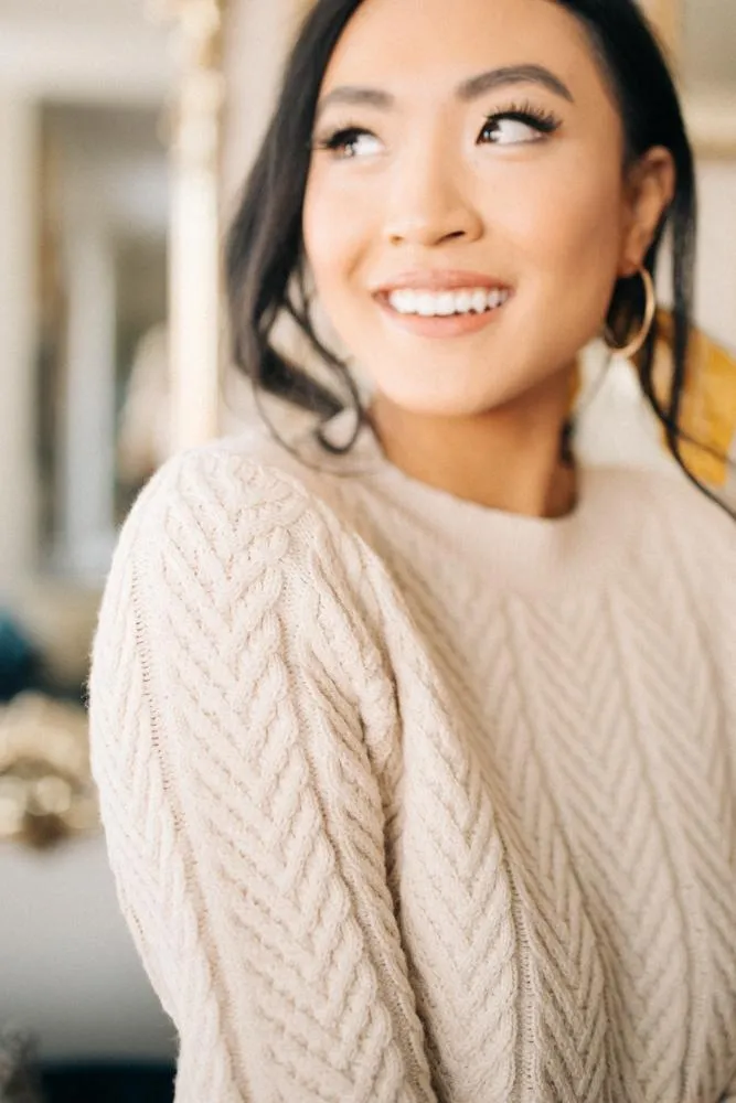 Jannie Ribbed Sweater in Oatmeal