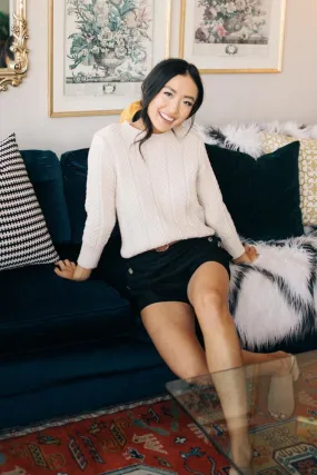 Jannie Ribbed Sweater in Oatmeal