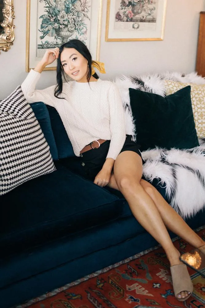 Jannie Ribbed Sweater in Oatmeal