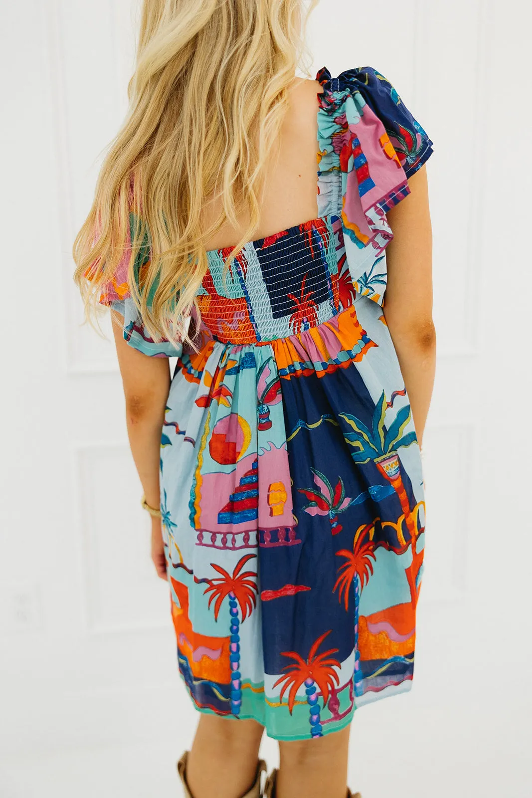 Lana Mini Dress - Blue/Multi