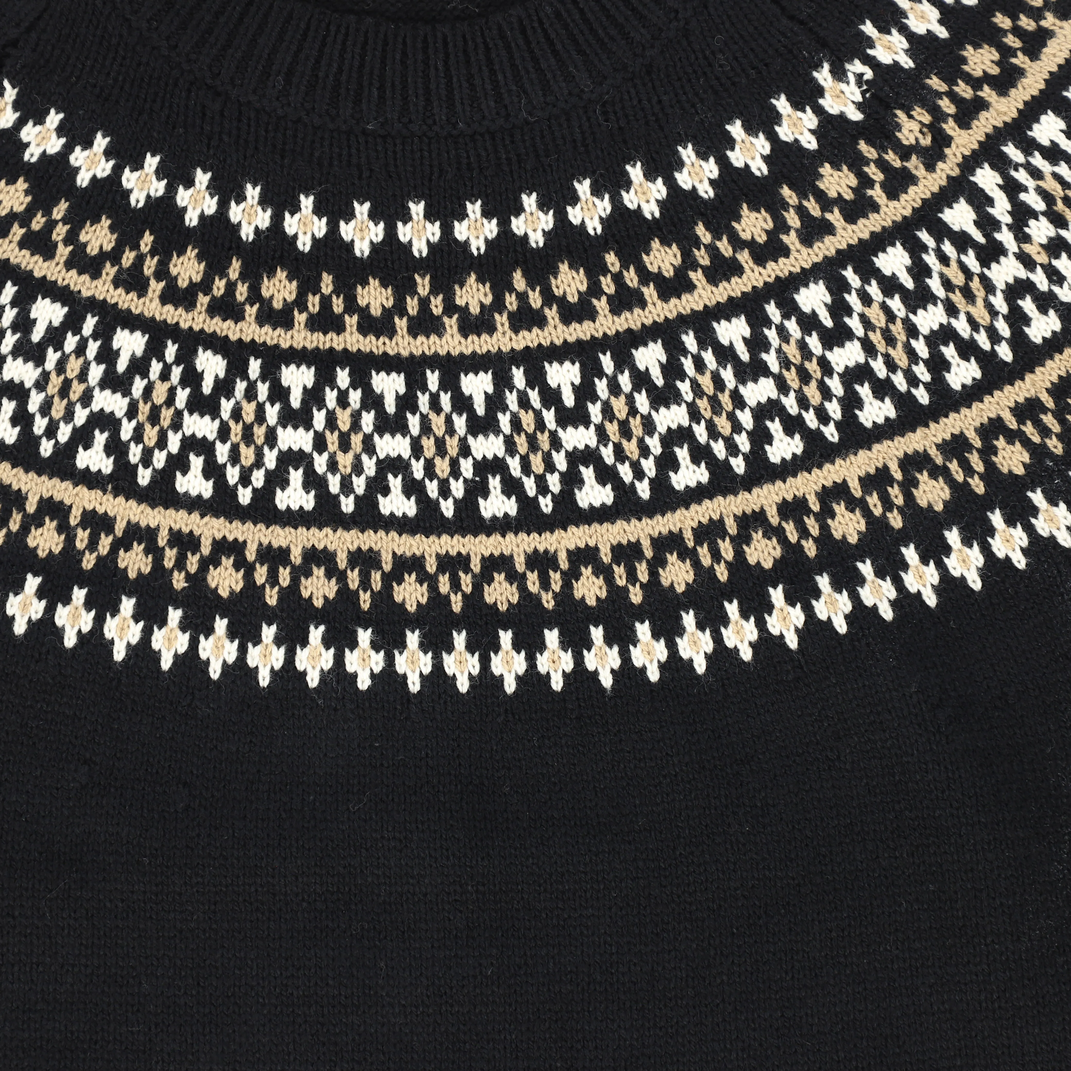 Le Bourdon Black/Ivory Fairisle Sweater [FINAL SALE]