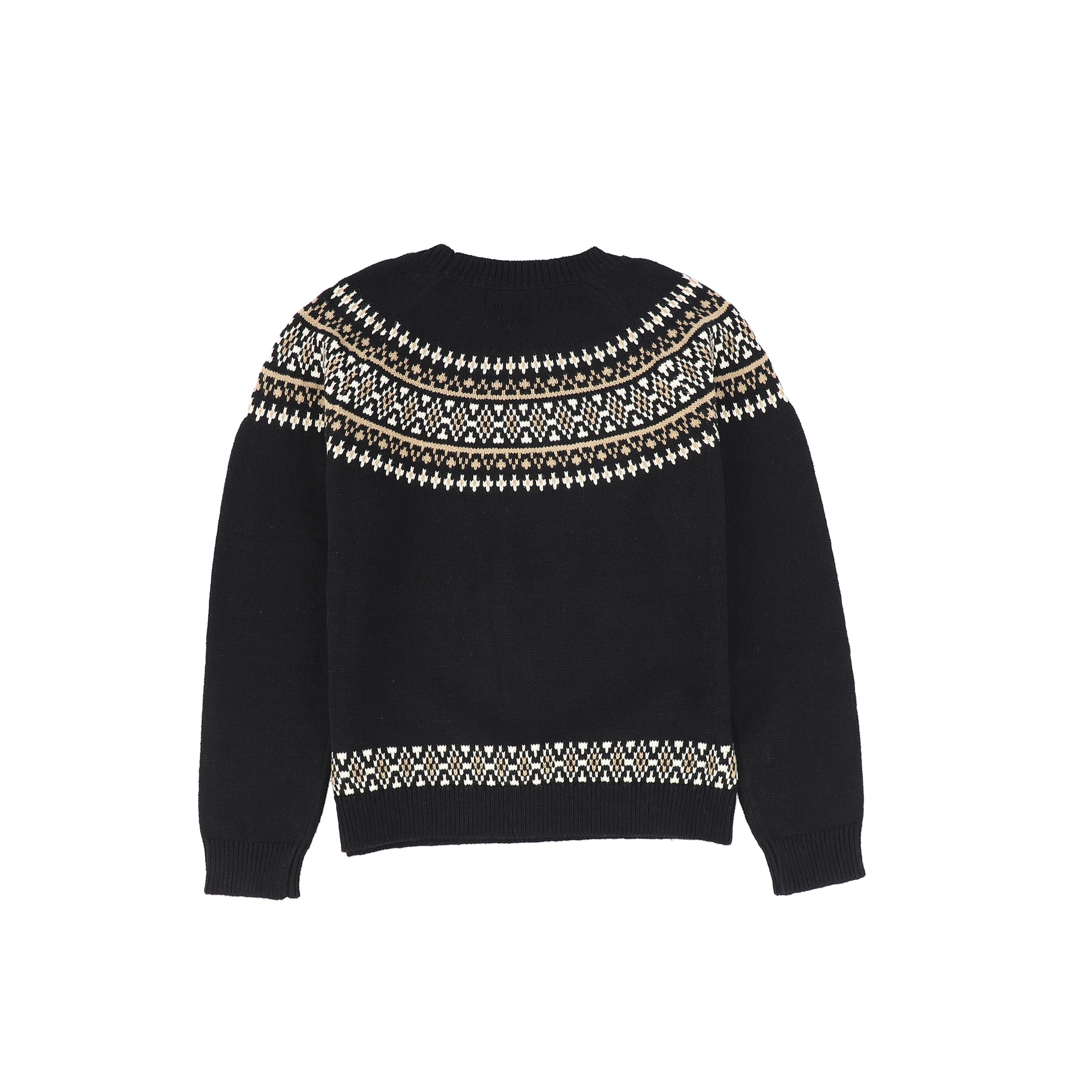 Le Bourdon Black/Ivory Fairisle Sweater [FINAL SALE]