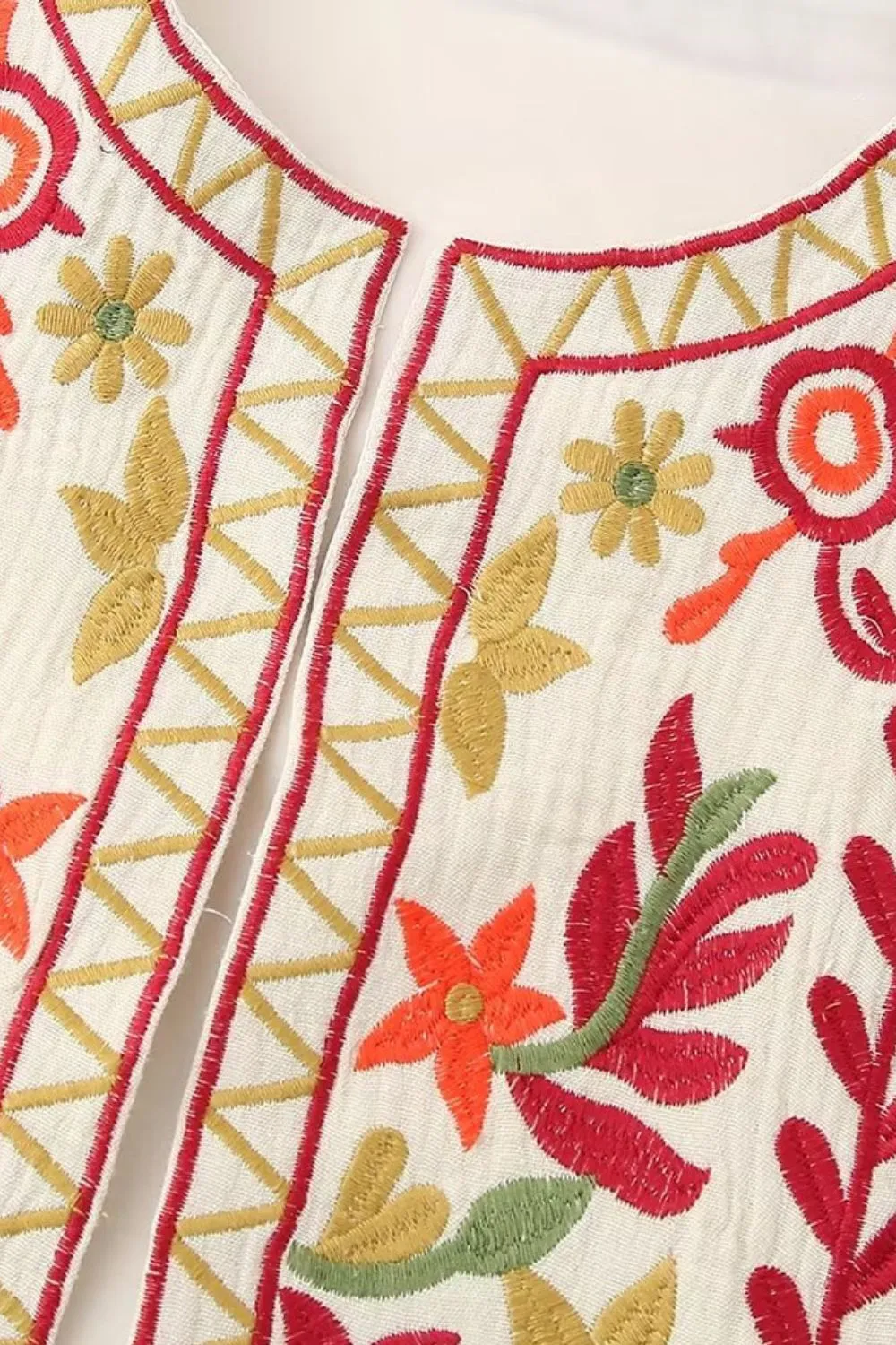 ‘Lily ’ Simple Embroidered Floral Vest Top