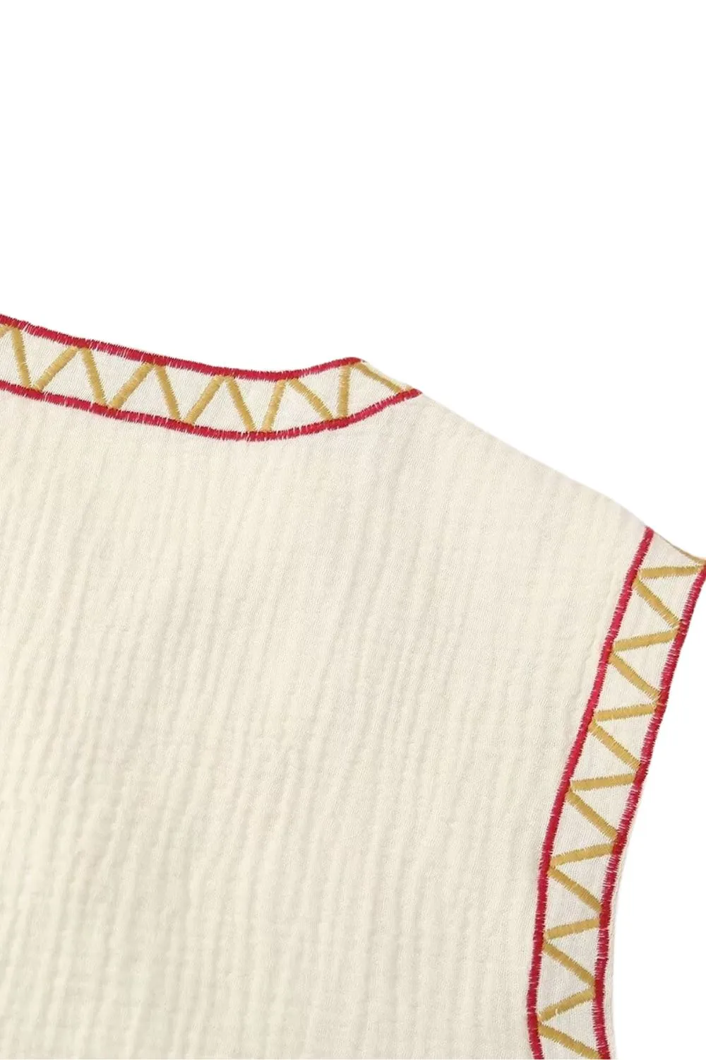 ‘Lily ’ Simple Embroidered Floral Vest Top