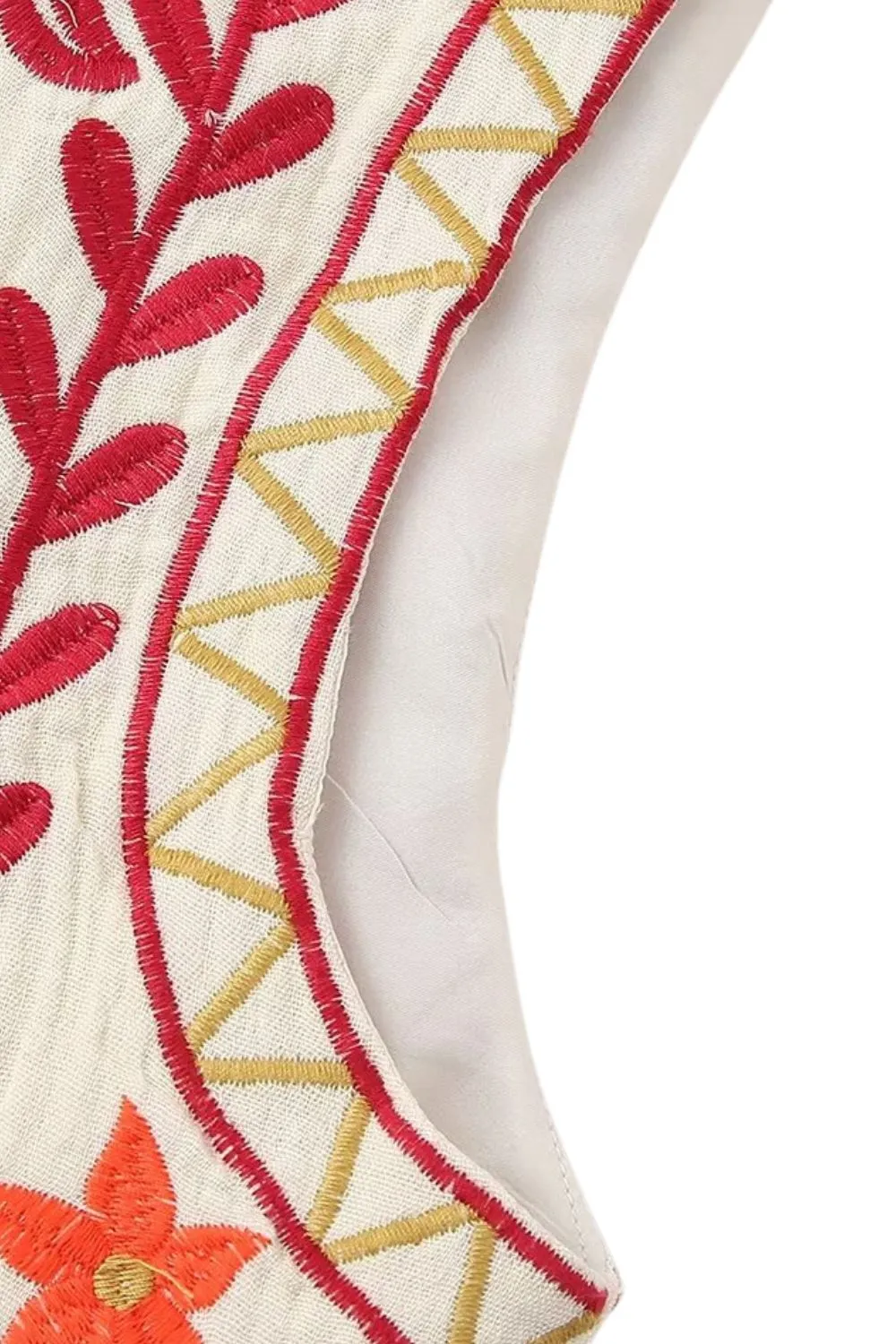 ‘Lily ’ Simple Embroidered Floral Vest Top