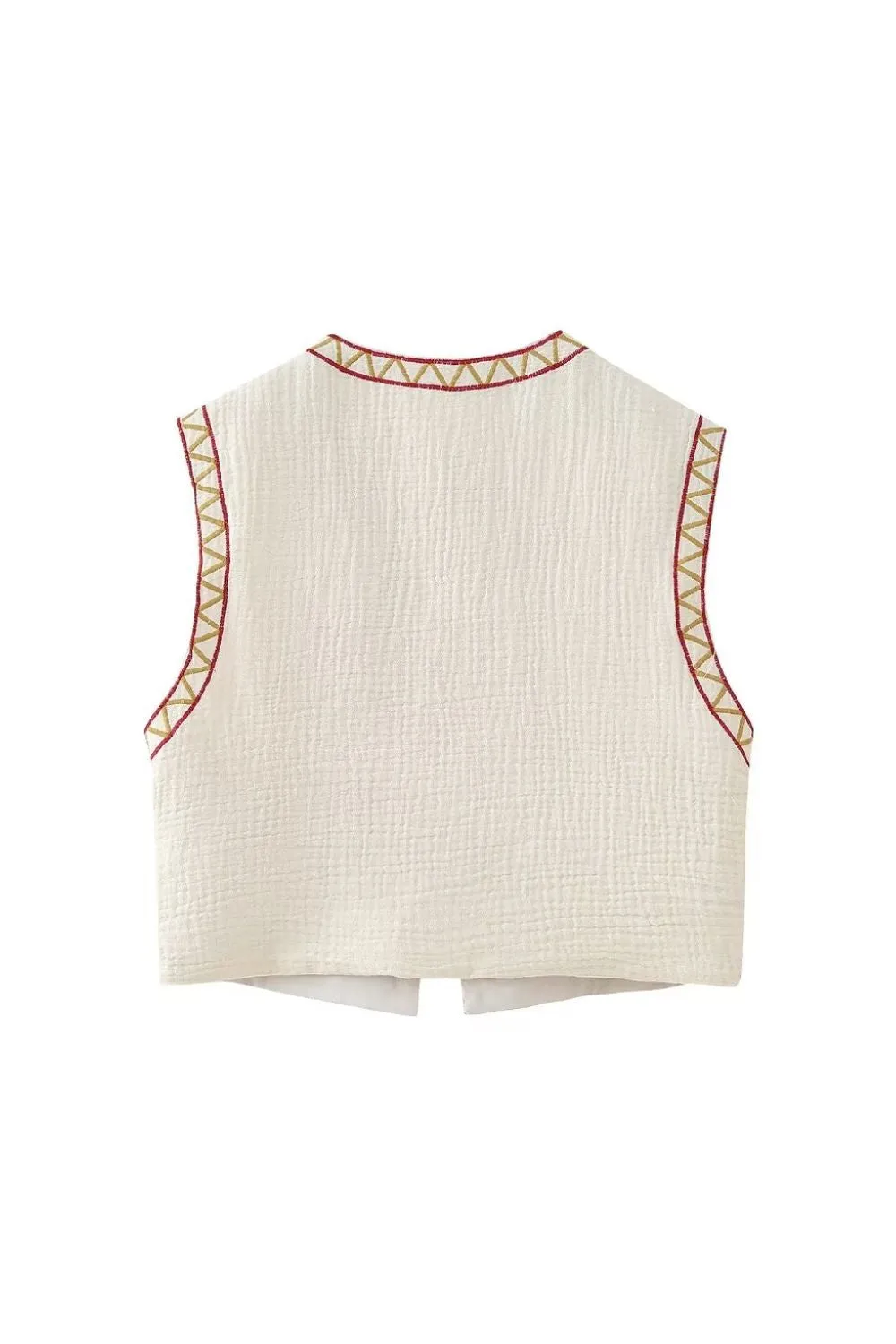 ‘Lily ’ Simple Embroidered Floral Vest Top
