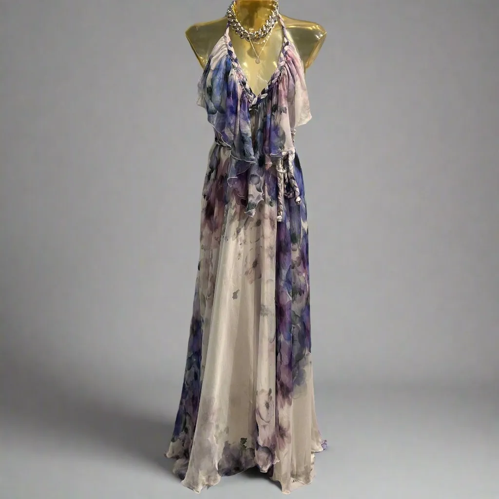 Lisa Brown Peony Floral Poppy Dress