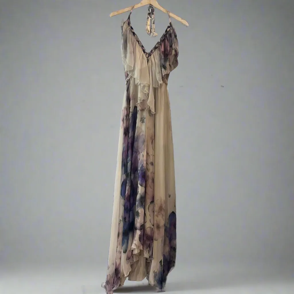 Lisa Brown Peony Floral Poppy Dress