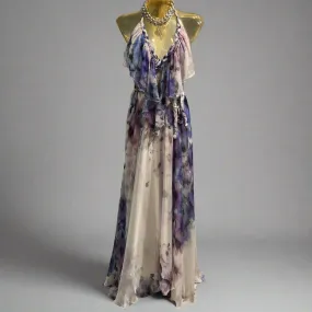 Lisa Brown Peony Floral Poppy Dress