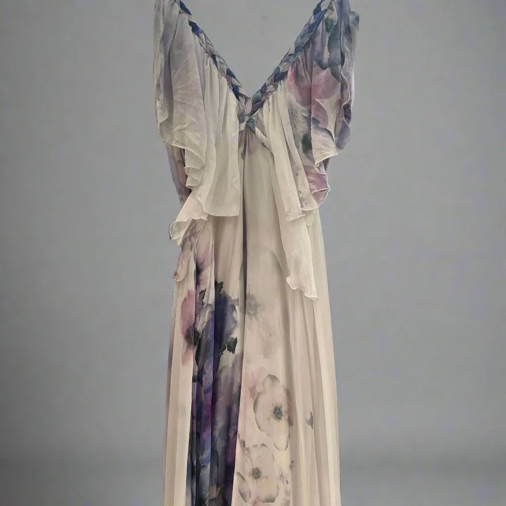 Lisa Brown Peony Floral Poppy Dress