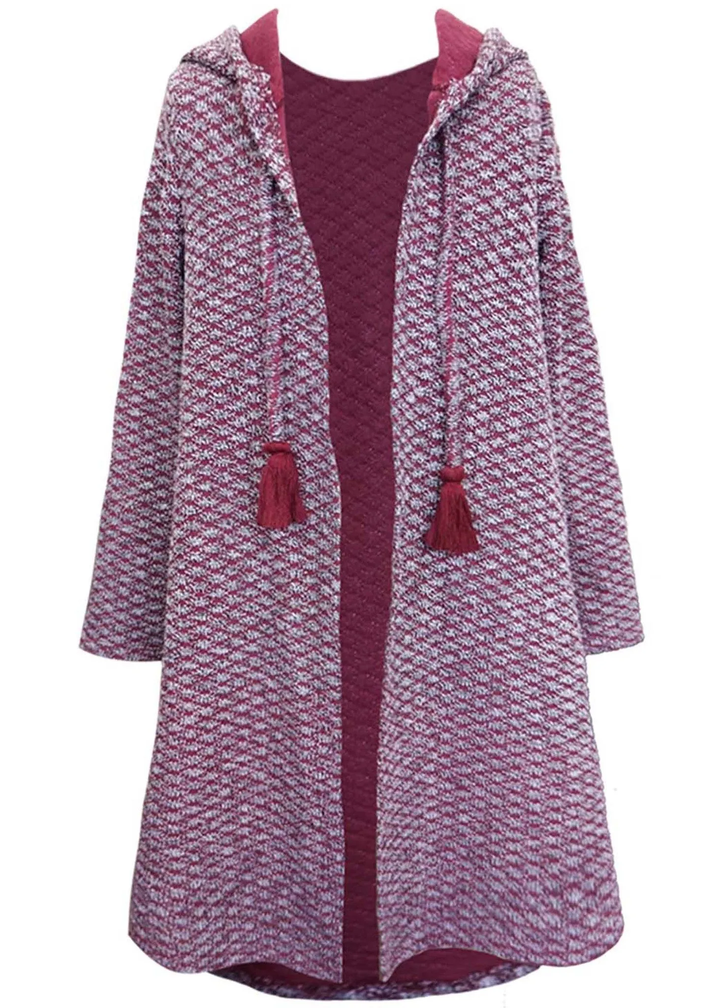 Long Sleeve Duster with Hoodie (R24155)