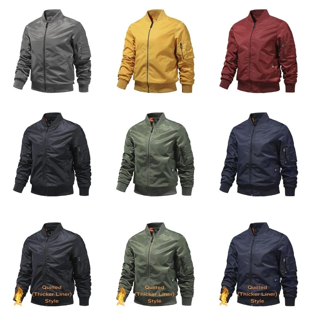 Luexco Men's Flight Jacket Bomber Style Heavyweight