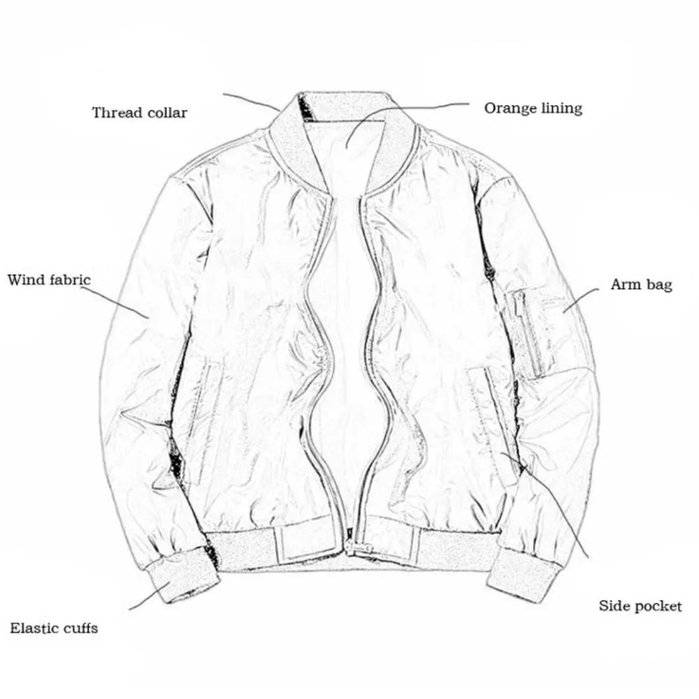 Luexco Men's Flight Jacket Bomber Style Heavyweight