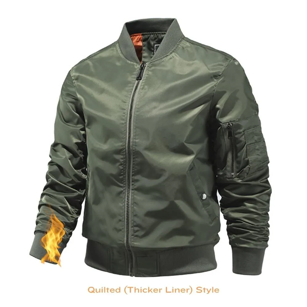 Luexco Men's Flight Jacket Bomber Style Heavyweight