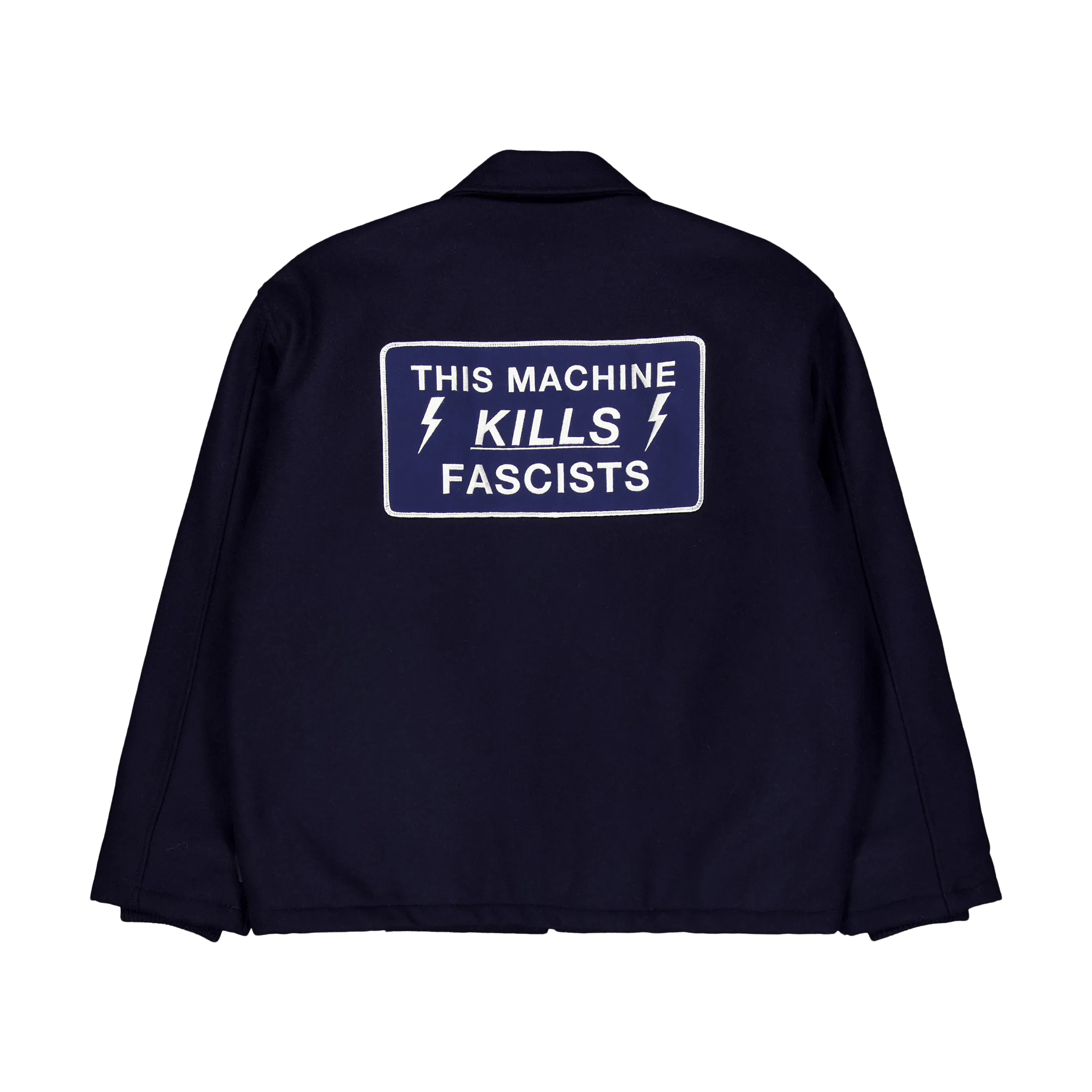 Melton Zip Up Jacket Navy