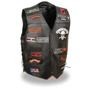 Men’s Side Lace Vest Pre-Patched Vest – 23 Total Patches