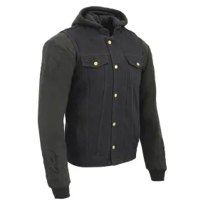 Mens Triple Option Club Style Vest with Fully Removable Hoodie Jacket