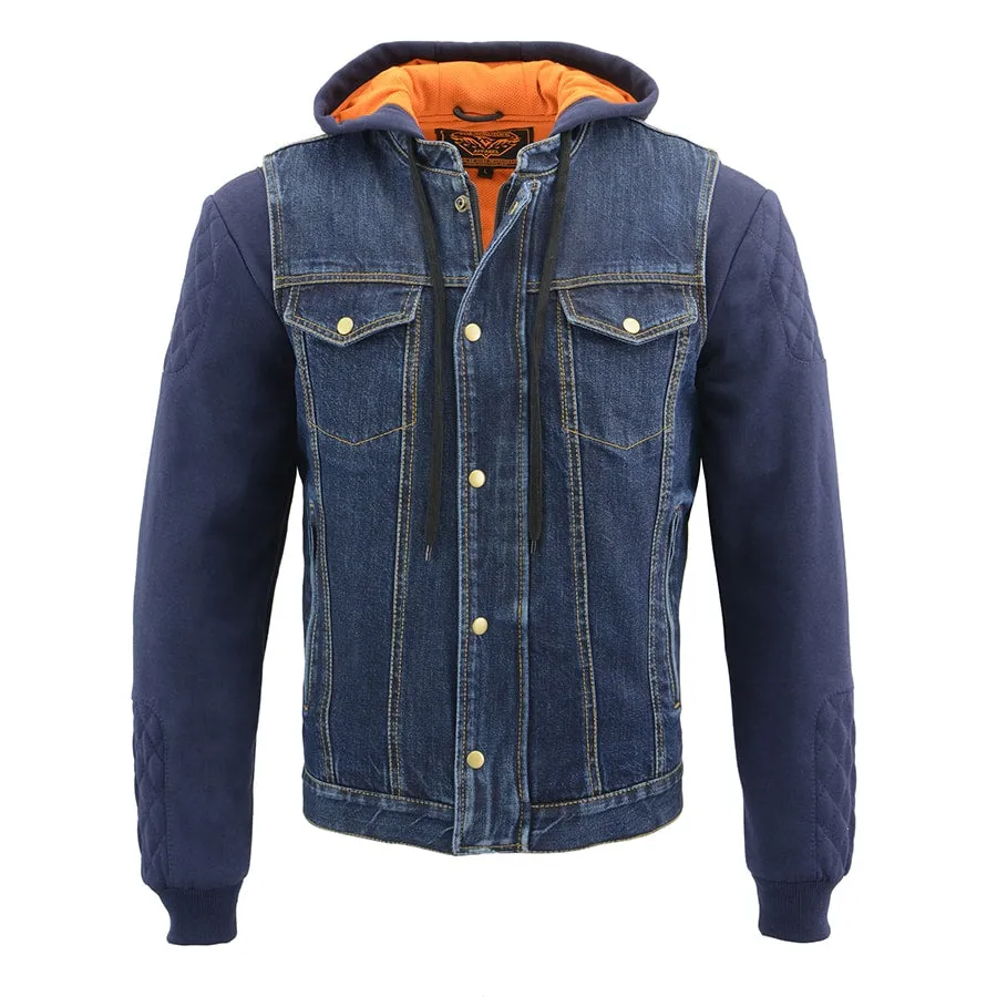 Mens Triple Option Club Style Vest with Fully Removable Hoodie Jacket