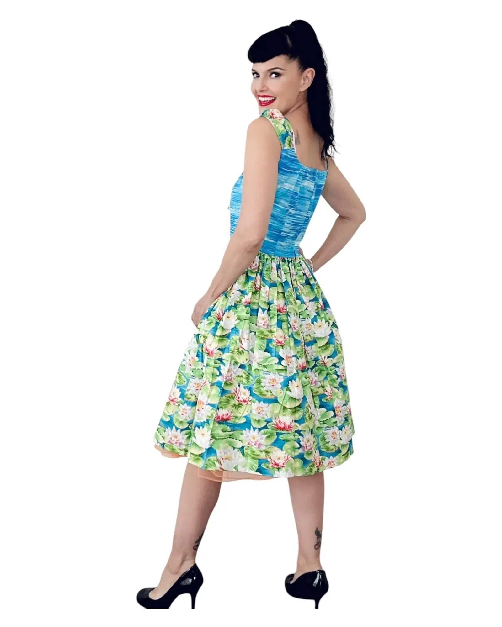 Michelle Dress Lily Pad print
