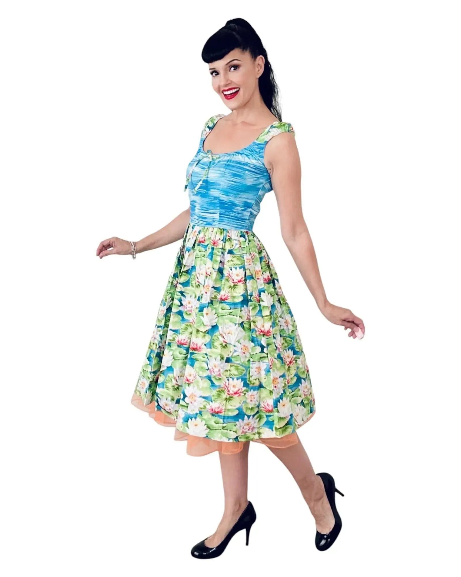 Michelle Dress Lily Pad print