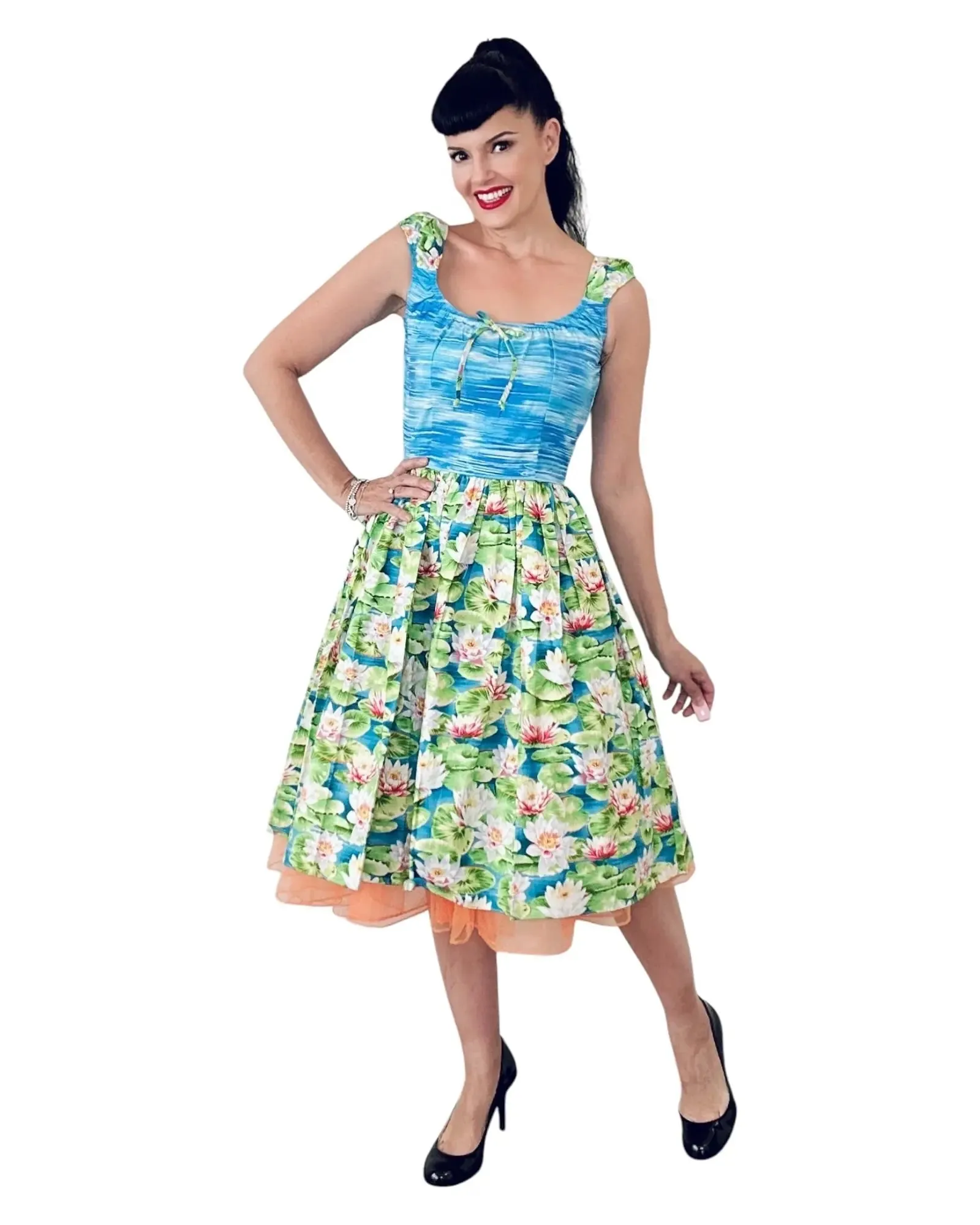 Michelle Dress Lily Pad print