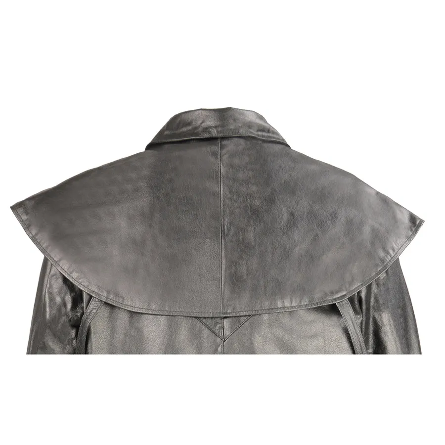 Milwaukee Leather Men’s Full Length Leather Duster w/ Removable Cape & Leg Straps