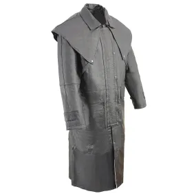 Milwaukee Leather Men’s Full Length Leather Duster w/ Removable Cape & Leg Straps