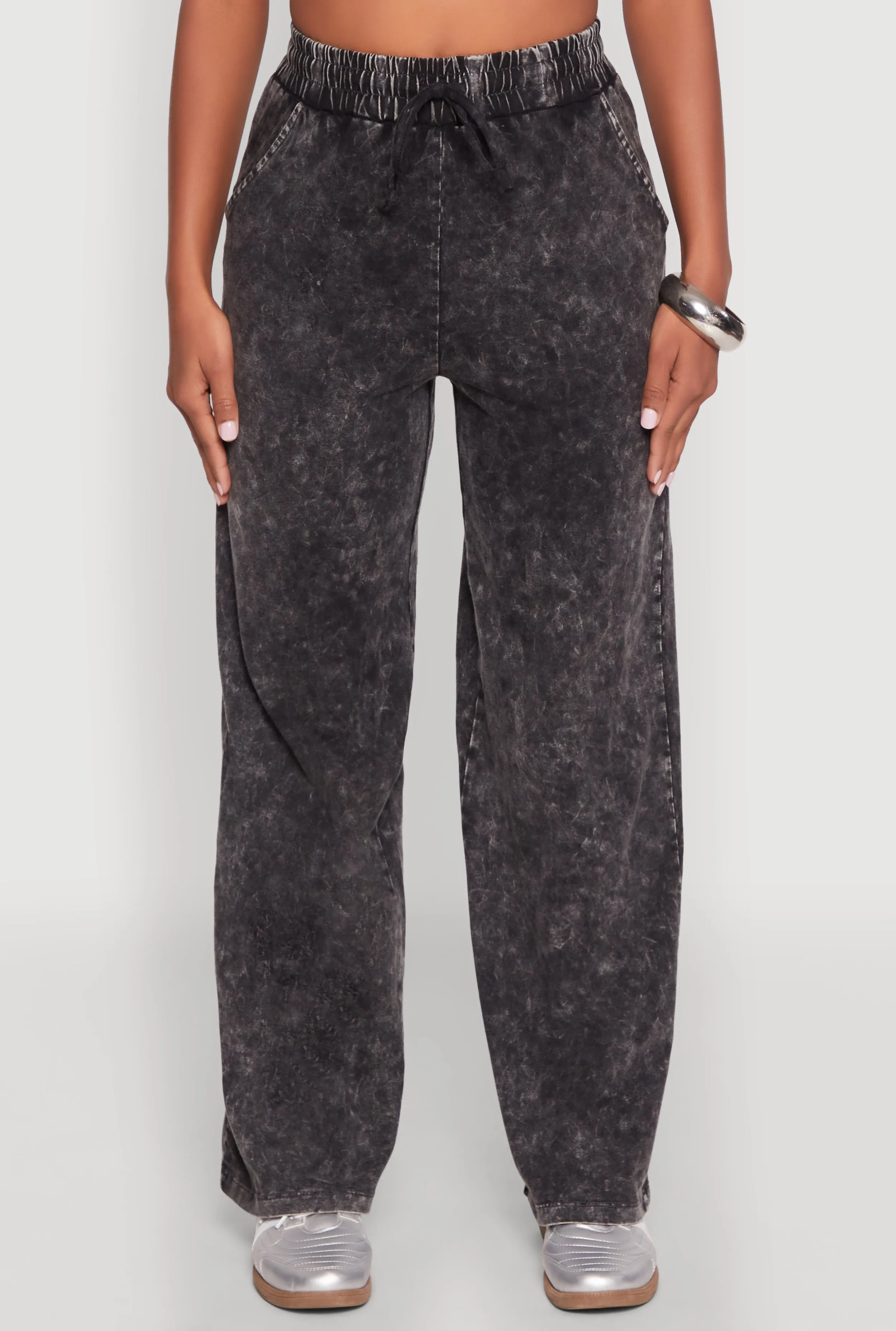 Mineral Wash Straight Leg Sweatpants