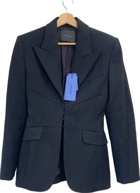 Mugler Black Wool Blazer UK 10