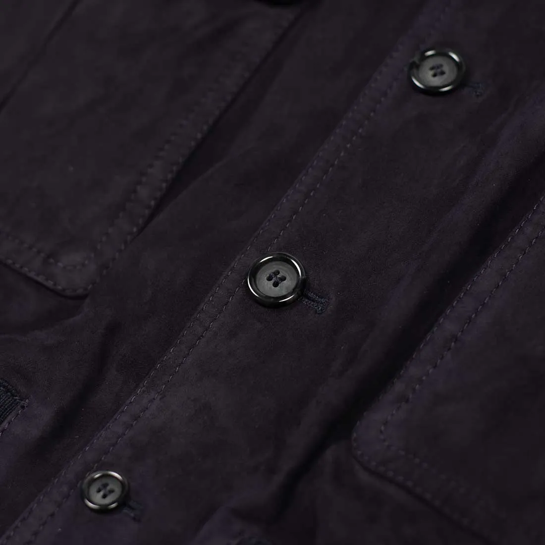 Navy suede Valstarino bomber jacket, unlined